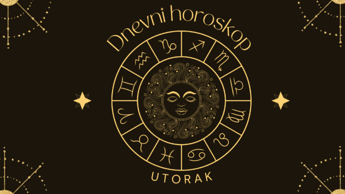 Dnevni horoskop za utorak – astrologija i znakovi zodijaka Ilustracija dnevnog horoskopa za utorak sa astrološkim znacima
