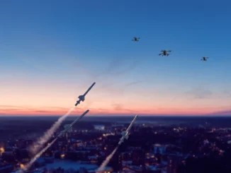 Antidron raketa Saab Nimbrix na lansirnoj platformi